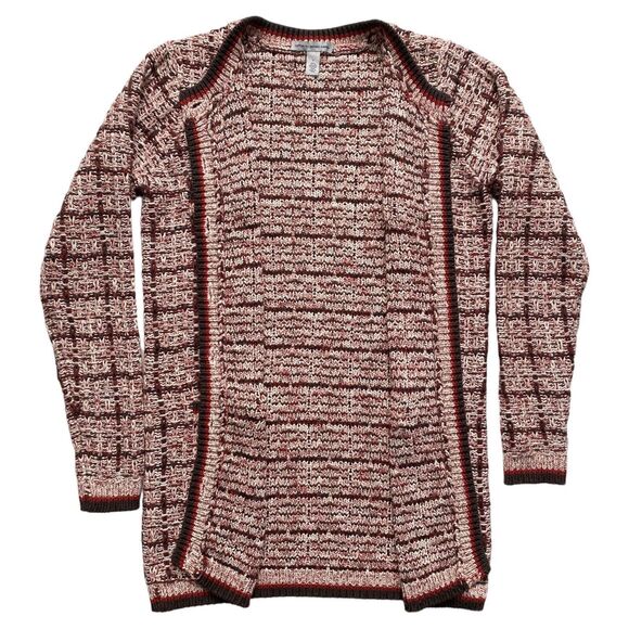 Cotton by Autumn Cashmere Womens Cardigan Button Down Sweater Brown Red Size S - Picture 3 of 7